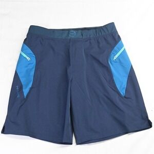Hylete Medium x 10" Above the Knee Blue Unlined Training Crossfit Athletic Short